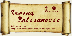 Krasna Mališanović vizit kartica